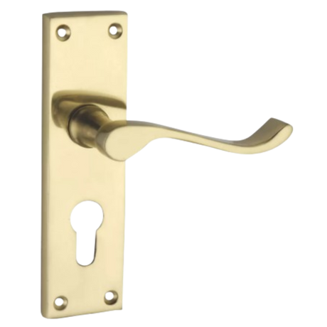 Timeless Victorian lever handle on square back plate 150mm