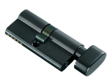 Matt Black Knob Cylinder - 65mm