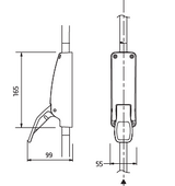 Briton Push Pad with Vertical Bolts