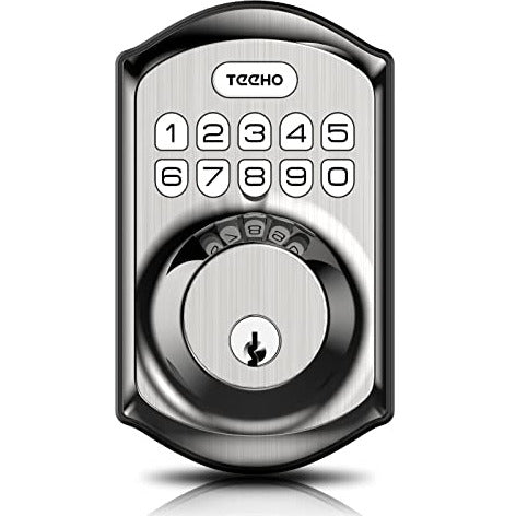 Keyless Entry Door Lock - TEEHO Electronic Keypad Deadbolt with Keypads