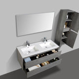 Enzo Double Vanity Cabinet 1200 Concrete with Basin