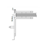 90° Wall to Glass "L" clamp Single Fix (Gr304 stainless steel)