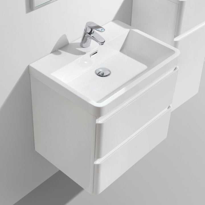 Milan 600 Double Drawer Vanity and Basin