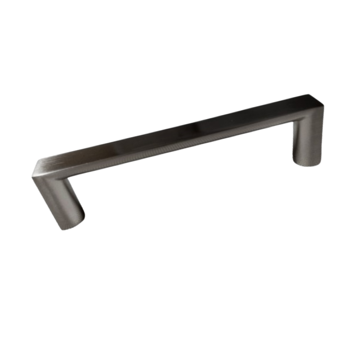 Modern brushed steel cupboard handle