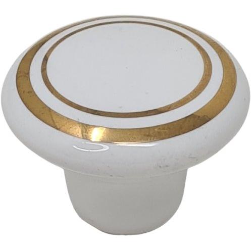 Ceramic Knob with Gold Ring