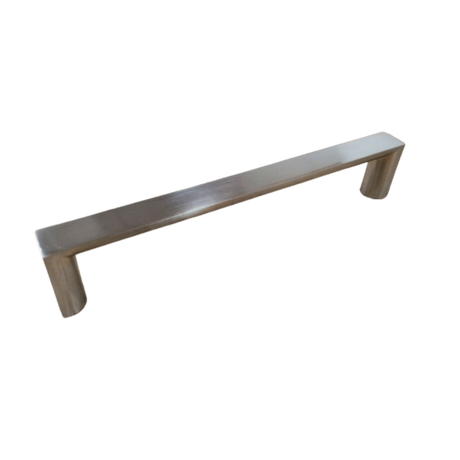 Modern brushed steel cupboard handle