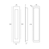 Stainless steel flush handle 300mm