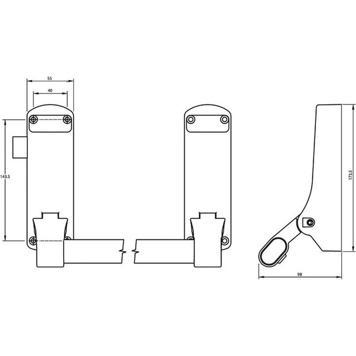 Emergency Exit Push Bar with reversable latch