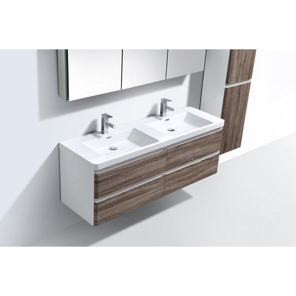 Milan 1200 Double Drawer vanity with Basin