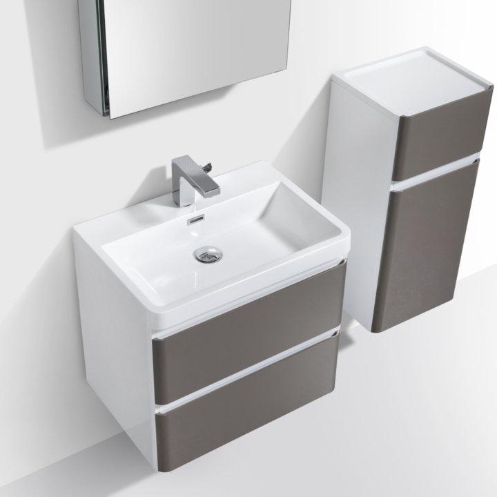 Milan 600 Double Drawer Vanity and Basin