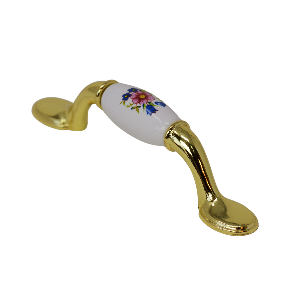 classic handle with porcelain insert and flower print