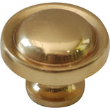 Solid Brass Classic Knob with Ring - 30mm