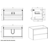 Enzo Cabinet 800 Concrete with Basin