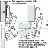 cupboard hinge - 165 degree