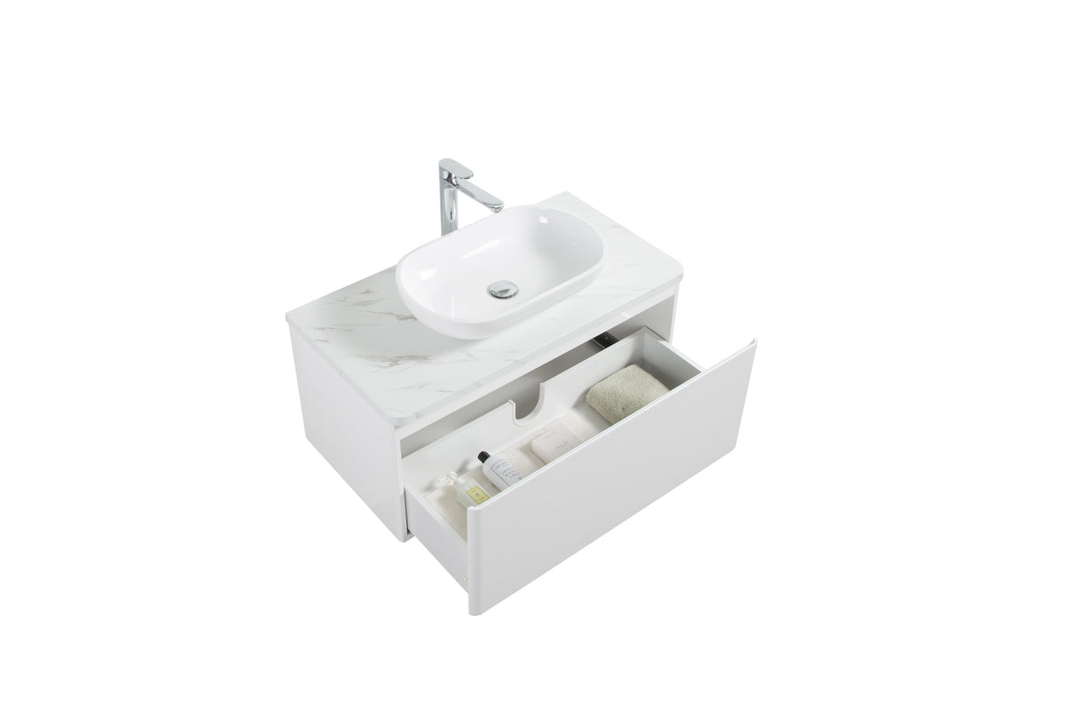 SANTORINI 900mm - SINGLE DRAWER & TOP & BASIN