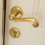 Solid Brass Italian door handles on rose made by Mariva Italia