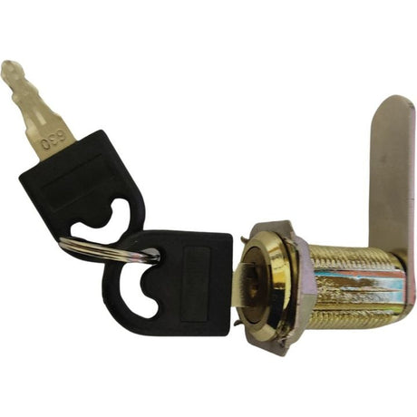 Brass Plated Cam Lock - 30mm - Straight