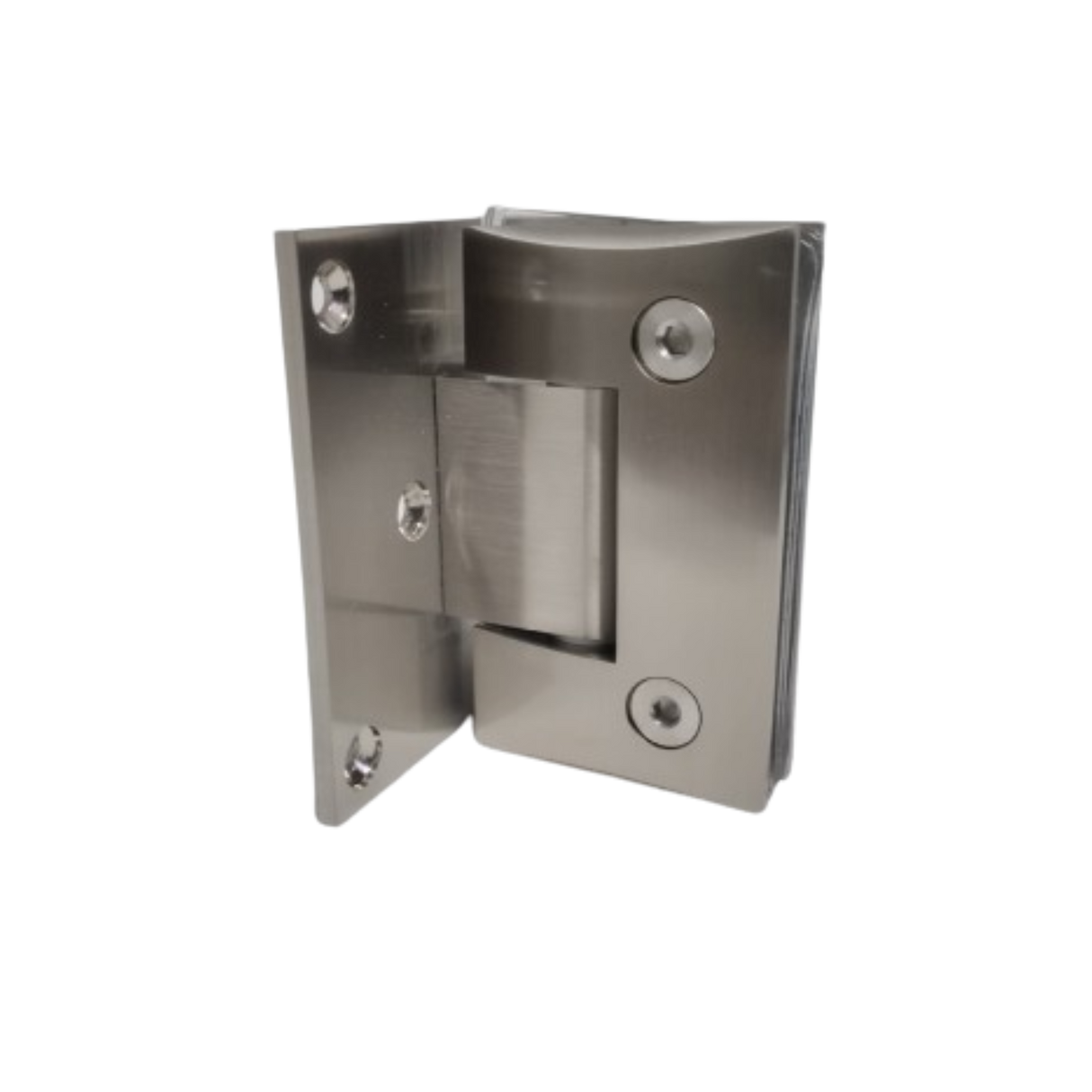 90° Wall to Glass Shower Door Hinge for Frameless Showers (Half Plate)