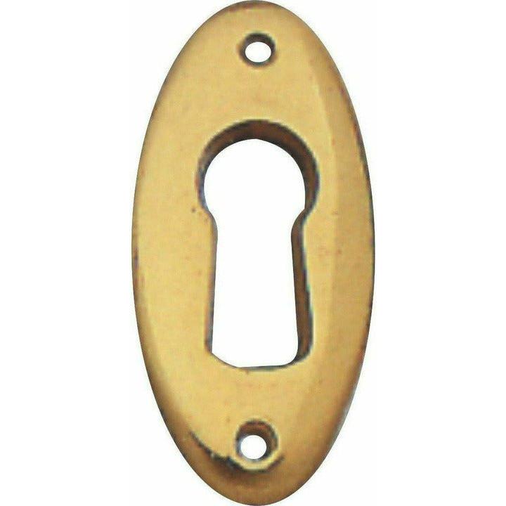 Solid brass oval escutcheon plate