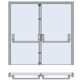 Briton Double Door Emergency Push Bar with vertical bolts