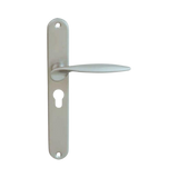 "Flag" - Matt chrome classic door handles on back plate