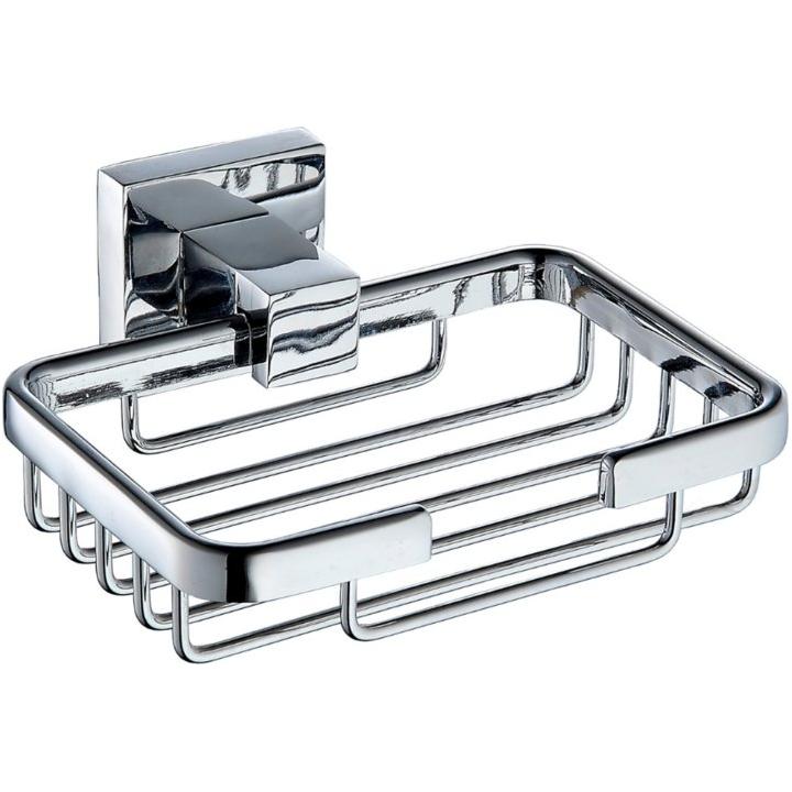 Square Soap Basket in Chrome