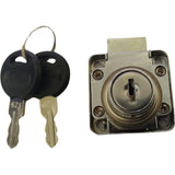 Drawer Lock and Keys - Chrome Plated