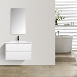 Enzo Vanity Cabinet 800 White with Basin