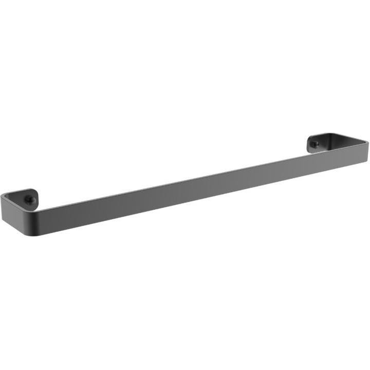 Single Towel Rail 600mm in Matt Black