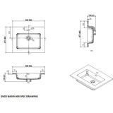 Enzo Cabinet 600 White and Basin