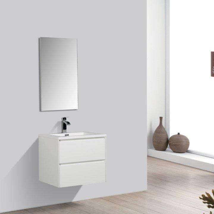 Enzo Cabinet 600 White and Basin