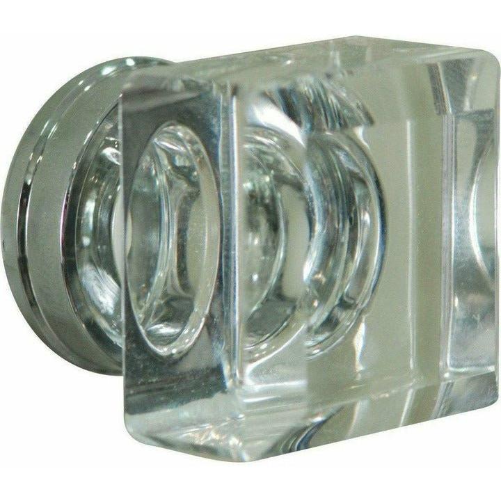 Square crystal knob - 34mm