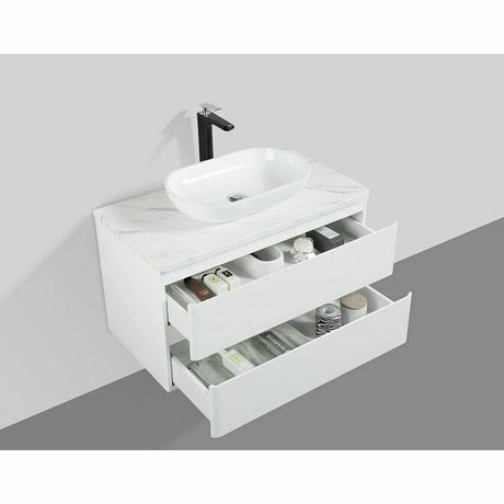 SANTORINI 900mm - DOUBLE DRAWER & TOP & BASIN