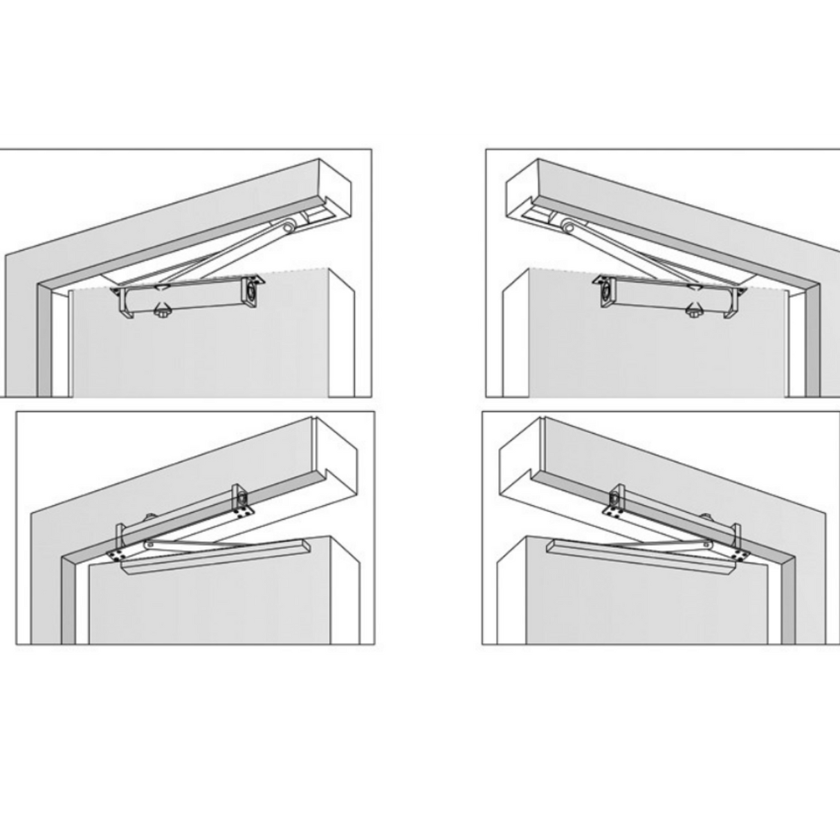 Concealed door closer 85kg max door weight