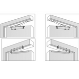 Concealed door closer 85kg max door weight