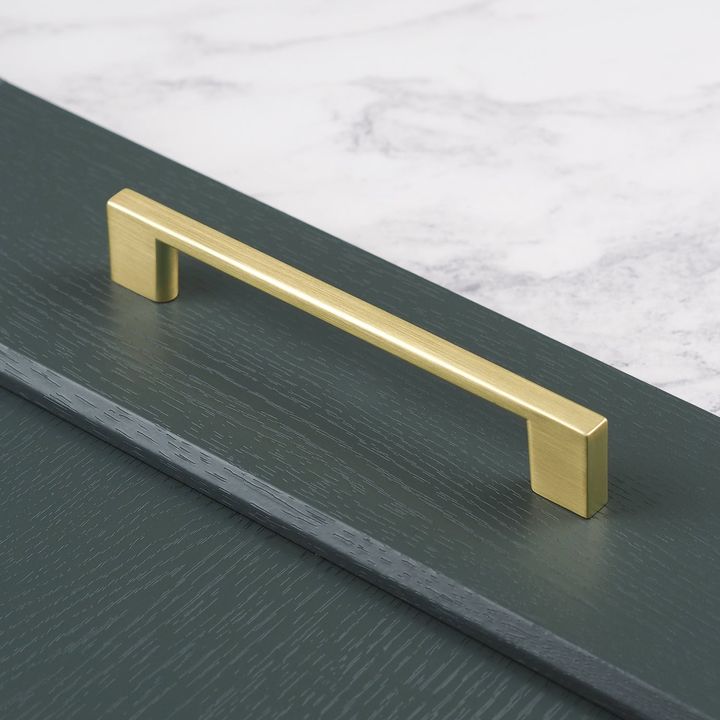 Neptune Handle - Matt Brass Cupboard Handle - 160mm cc