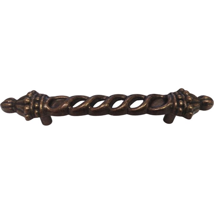 Twirly Antique Cupboard Handle - Antique Brass