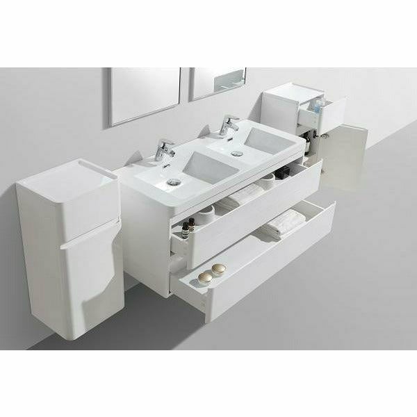 Milan 1200 Double Drawer vanity with Basin