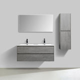 Enzo Double Vanity Cabinet 1200 Concrete with Basin