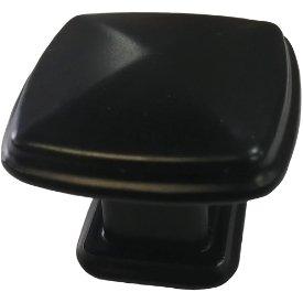 Classic Square Black Cupboard Knob