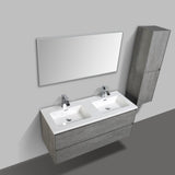 Enzo Double Vanity Cabinet 1200 Concrete with Basin