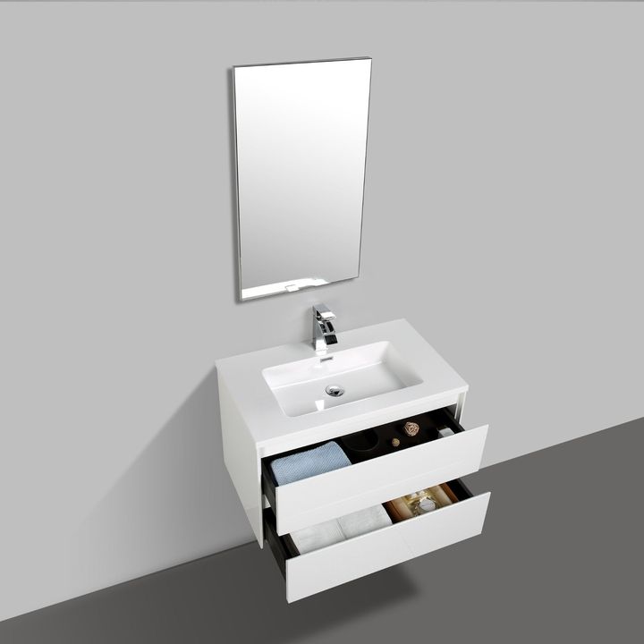 Enzo Vanity Cabinet 800 White with Basin