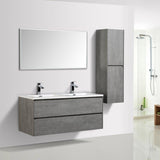 Enzo Double Vanity Cabinet 1200 Concrete with Basin