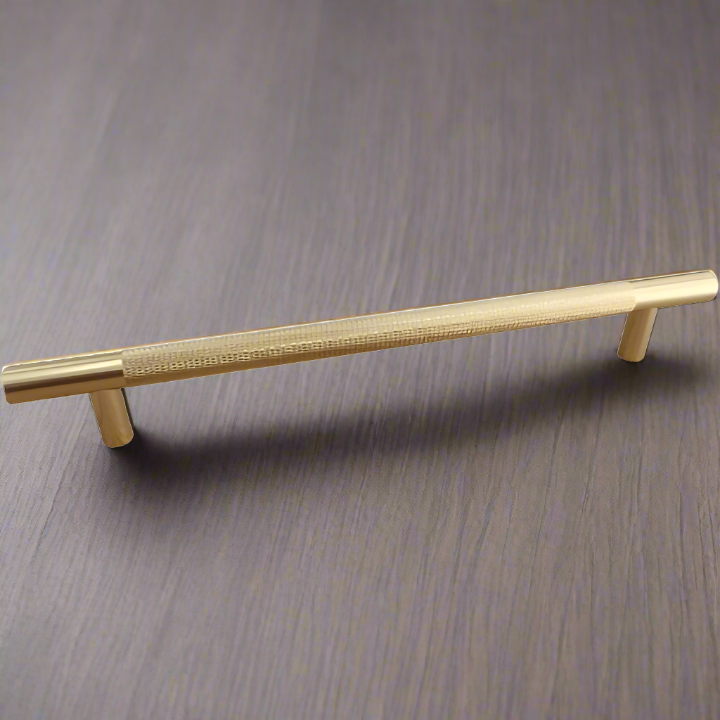 Knurled Cupboard Handle - Gold