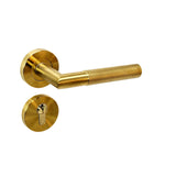 Knurled Lever Door Handle on Round Rose