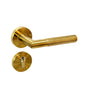 Knurled Lever Door Handle on Round Rose