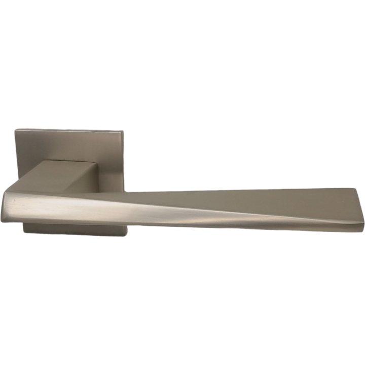 Square Italian Door Handle on Square Rose