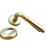 Aurelia Italian lever door handle on round rose