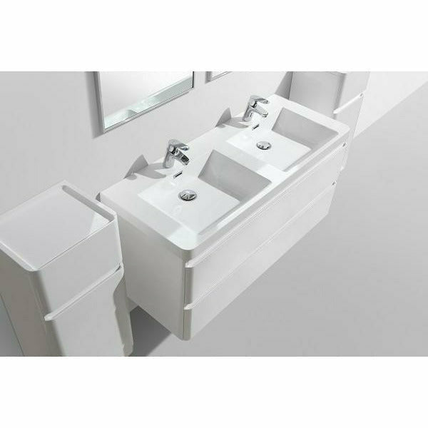 Milan 1200 Double Drawer vanity with Basin