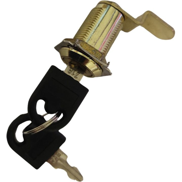 Brassed Cam Lock - Cranked